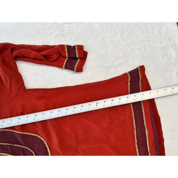 Lucky Brand Women's Beaded Tunic Orange Size Medium - Picture 7 of 10